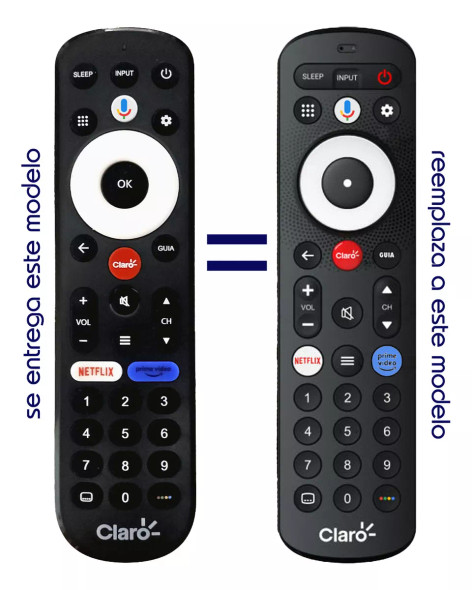 Claro Remote Control for Claro Decoder - High-Quality Replacement with Voice Command Function