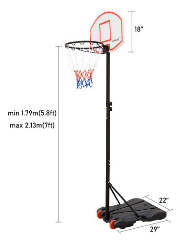 Hookung Soporte De Aro De Baloncesto Portátil Para Jóvene. 1