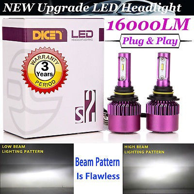 9006 Led Coche Faros Kit 160w 16000lm 6000k Luz De Cruce Bul 1