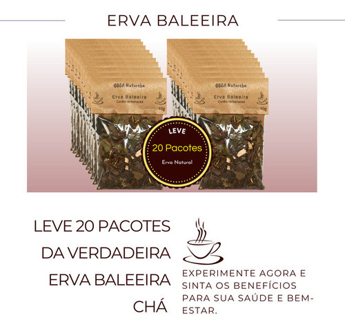 20cha Erva Baleeira Legítima Varronia Curassavica 100% Pura 1