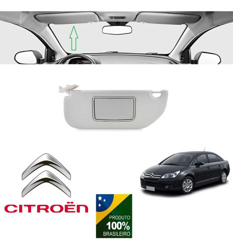 Quebra Sol Citroen C4 Pallas 2011 Cinza Nacional Esquerdo 0