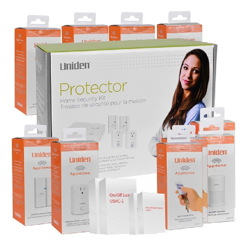 Kit Alarma Uniden Smart 6x Mag 4x Enchufe 2x Sensor 2xremote 1
