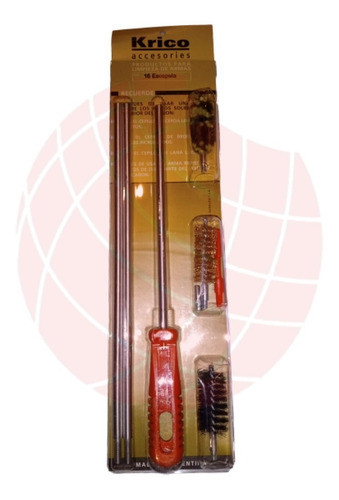 Krico Kit Limpieza Baqueta Escopeta Calibre 16 - Acero Inox 1
