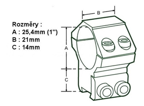Anillas Fusil De 25.4 Median Utg Leapers Riel 11 Mm Rgpm25m4 1