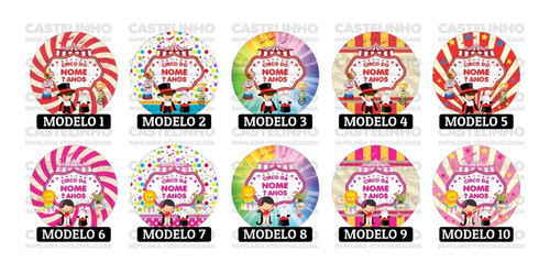 Kit 120 Adesivos Circo Menino Ou Menina Etiquetas 5x5 Cm 1