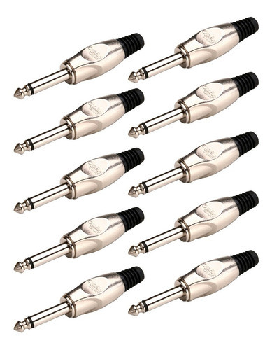 Plug Conector P10 Mono PLG P10n P Santo Angelo  10 Unidades 0