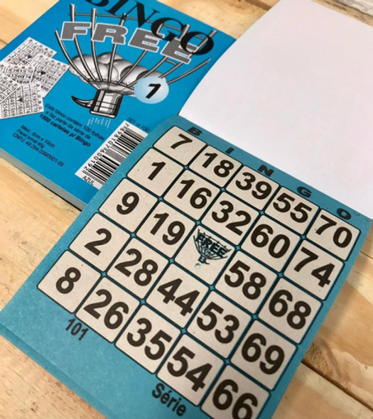 15 Blocos - Cartela De Bingo (azul) 100fls 8x10cm 1