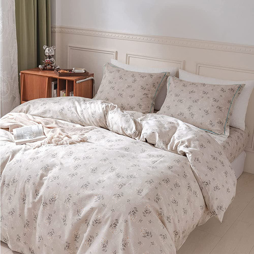 Juego De Ropa De Cama Con Estampado Floral De Algodón Bohemi 1