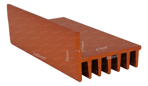 2 Disipadores Zd4 X 100mm R.t. 3.90º C/w (49x33x100mm) 0