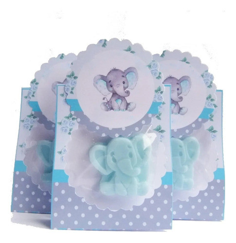 Souvenir Jaboncito Elefante  Baby Shower Personalizado X 20 0