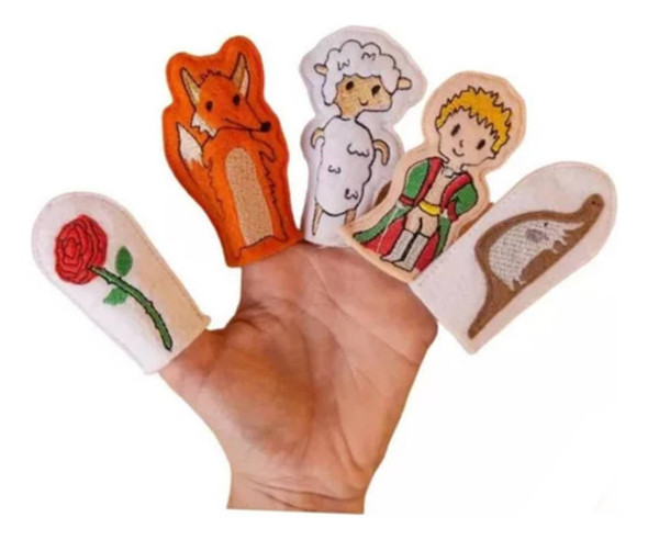 El Principito Cuento Set X5 Titeres De Dedo Bordados Divinos 0 El Principito Cuento Set X5 Titeres De Dedo Bordados Divinos 0