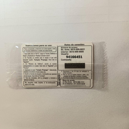 Tarjetas Teléfono Internet Prepago Tutopia Coleecion Antigua 1