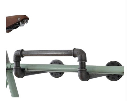 Soporte De Pared Para Bicicleta, Caño Industrial Galvanizado 0