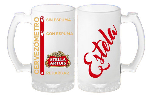 Jarra De Cerveza De Stella Artois Con Cervezometro 0