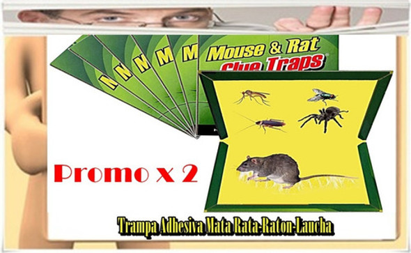 Trampa Adhesiva Mata Rata Ratones Laucha X 2 Unid. - Caba - 1
