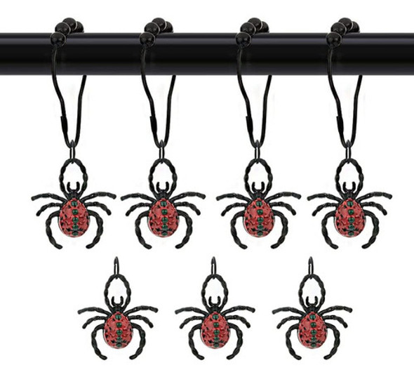 Ganchos De Cortina De Ducha De Araña Para Baño Decorativo, J 0
