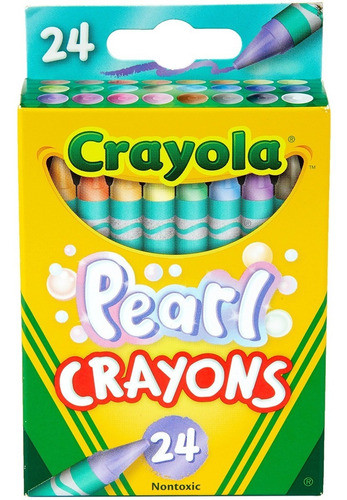 Caja De Crayones Crayola Pearl Perlados X 24 Febo 0
