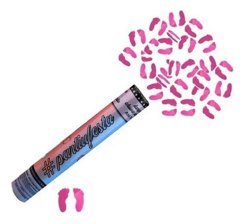 4 Uni Lança Confete Chá Reveleção 2 Rosa 2 Azul 0