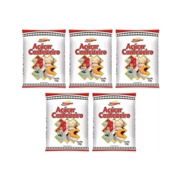Kit C/5 Açúcar De Confeiteiro 1kg - Arcólor 0