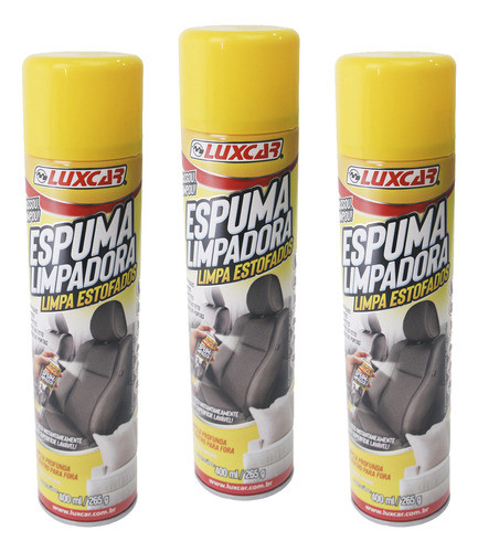 Kit 3 Limpa Tecidos Spray 400ml Luxcar - Ht6758 0