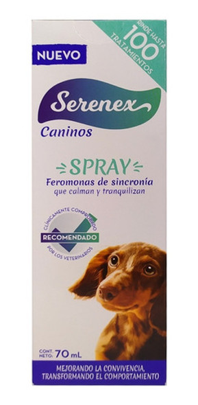 Serenex Spray Perro 70 Ml / Feromonas Tranquilizantes 1