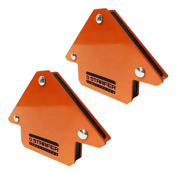 Kit 2 Esquadro Magnético Solda 12kg 3 Pol. (75mm) Starfer 0