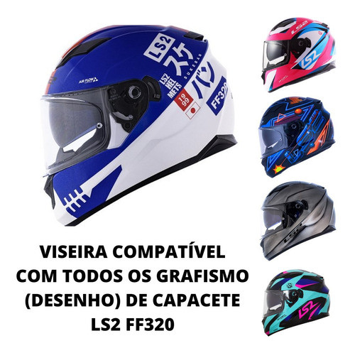 Viseira Cristal Capacete Ls2 Ff320 Ff353 Polivisor 1
