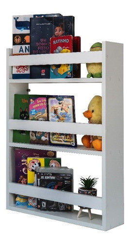 Prateleira Decoração Porta Livros E Revistas, Brinquedos Mdf 0