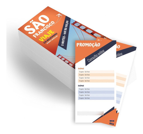 2500 Panfletos 10x28cm Em Couché 80g Frente 0