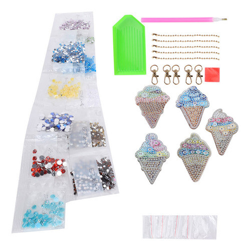 Decoração De Chaveiros, 5 Peças De Pintura Em Casquinha De S 0