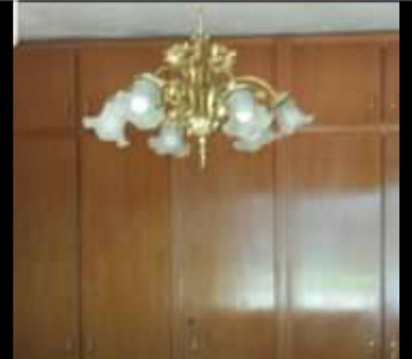 Araña Antigua De Bronce. Cableado Nuevo. 0