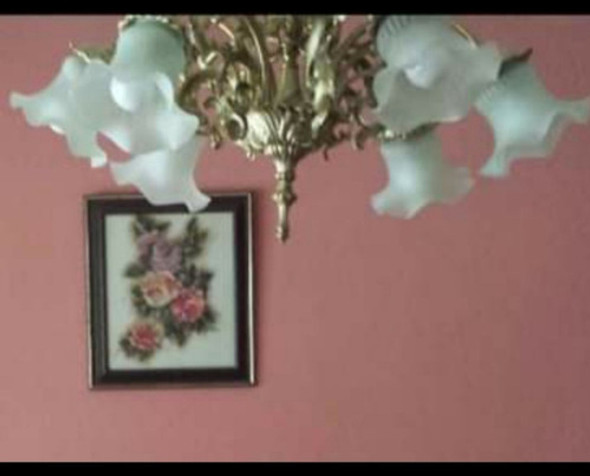 Araña Antigua De Bronce. Cableado Nuevo. 1