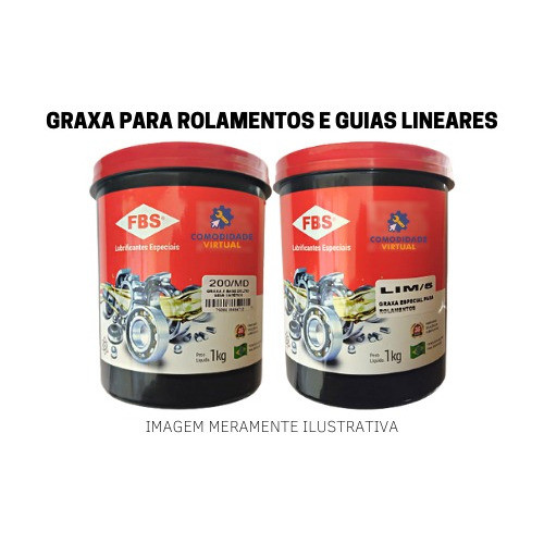 Kit Graxa 1kg Para Rolamento E Guia Linear 1