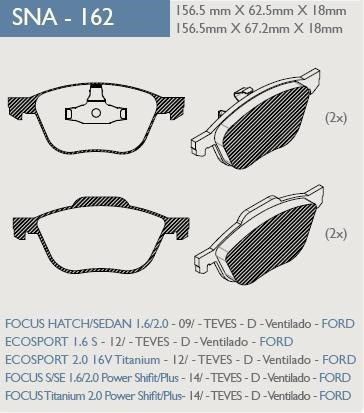 Pastilla De Freno Ford Ecosport 1.6 2012 En Adelante 1