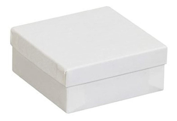 Cajas De Regalo De Joyeria Blancas Aviditi, 3 1/2  X 3 1/2 0