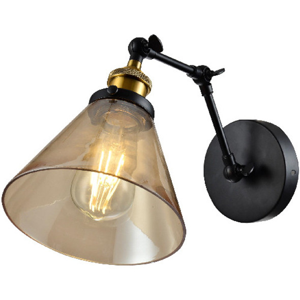 Aplique Pared Cónico Vidrio Ambar 1xe27 - Ixec Ix9204 0