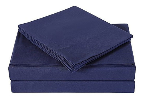 Juego De Sábanas Truly Soft Everyday Navy Twin Xl 1