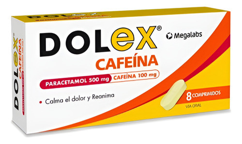 Dolex Cafeína® 500 Mg X 8 Comp. - Analgesico Paracetamol 0