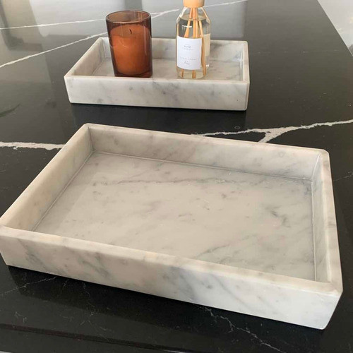 Bandeja De Mármol Carrara 30cmx20cm 1