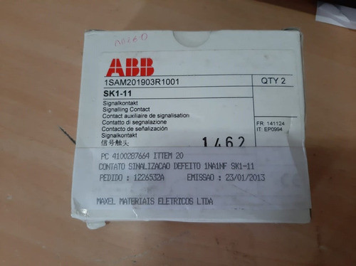 Contato Auxiliar Abb  Sk1-11 1sam201903r1001 1