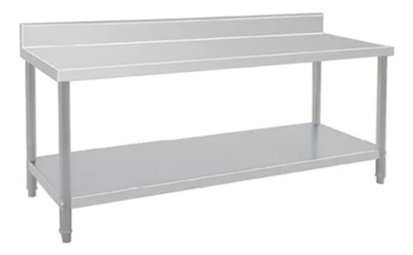 Mesada C/zócalo Y Estante Acero Inox 0,9x0,6x0,85 Fr 0