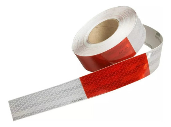 Cinta Reflectiva Seguridad Camion Carro Roja Bca 5cmx45m A82 0