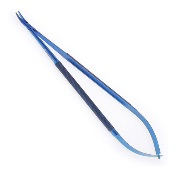 Porta Agulha Castroviejo 20cm Curvo S/trava Titânio 1