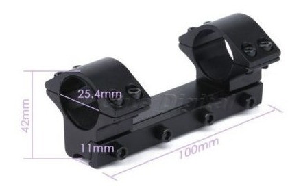 Montaje Aluminio Base Doble Mira Riel Anilla M0037 Monopieza 1