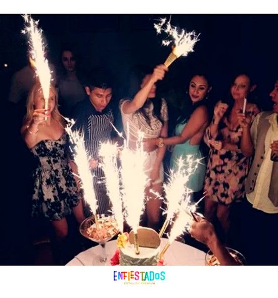 Vela Bengala Chispas Blancas Gibrear Cumpleaños Torta X20 1