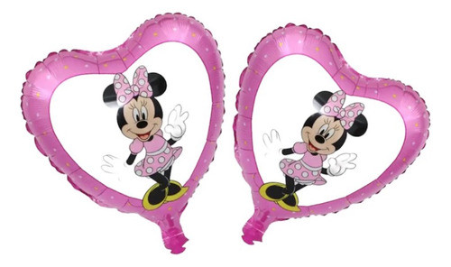 Kit C/10 Balãometalizado Minnie Rosa 45cm 0