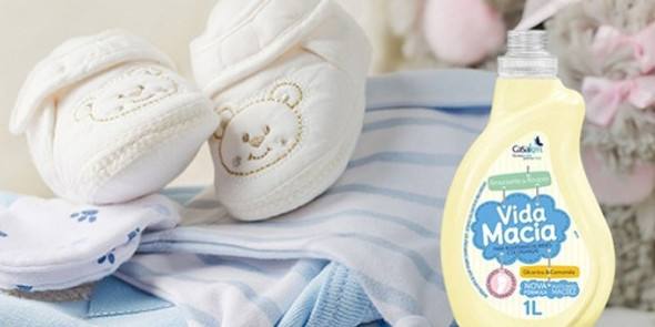 Kit 2 Amaciante De Roupas Vida Macia Baby Amêndoa 500ml 1