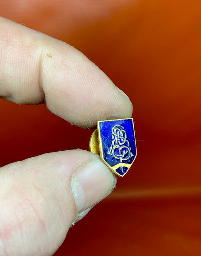 Antiguo Pin Esmaltado / Escudo Letras / Coleccionable / Raro 0