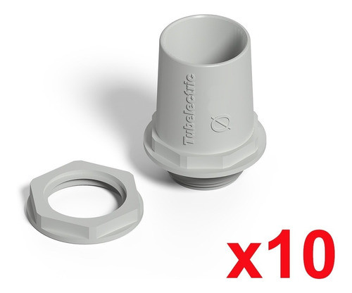 Pack X10 Conector 40mm 1 1/2 Pulgada Caño Rigido Corrugado 1