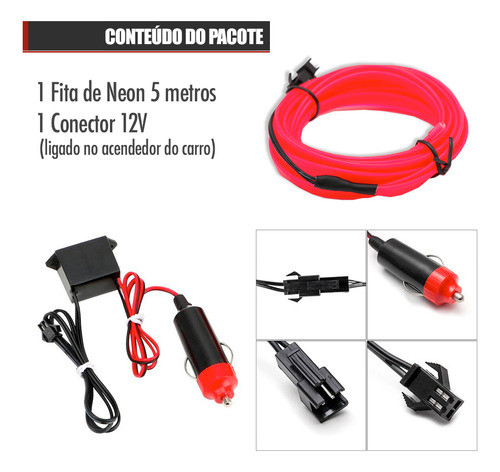 Fita Led Painel Vectra 2000 Luz Interna 5m Rosa 1